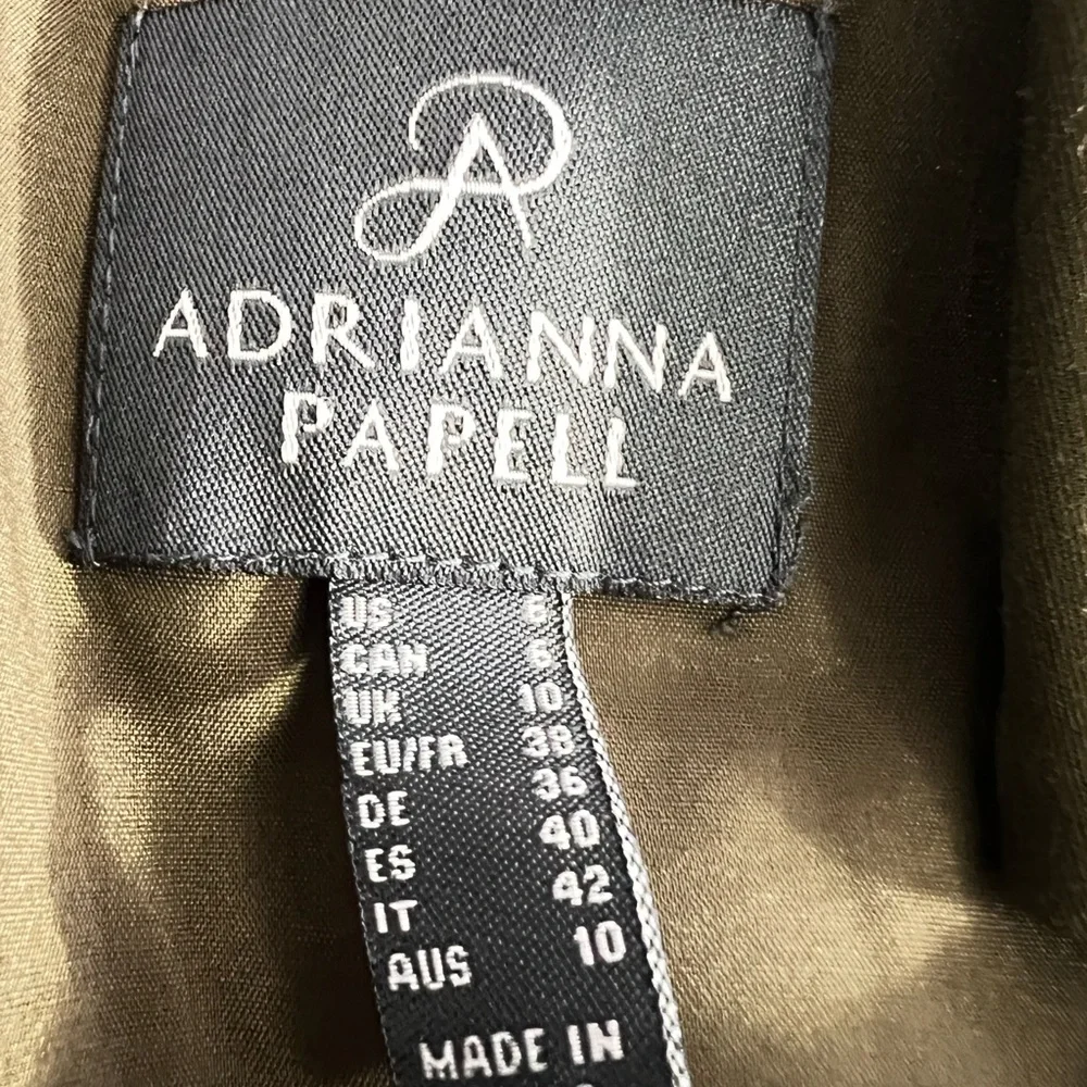 Adrianna Papell Olive Green Midi Dress - Picture 10 of 10